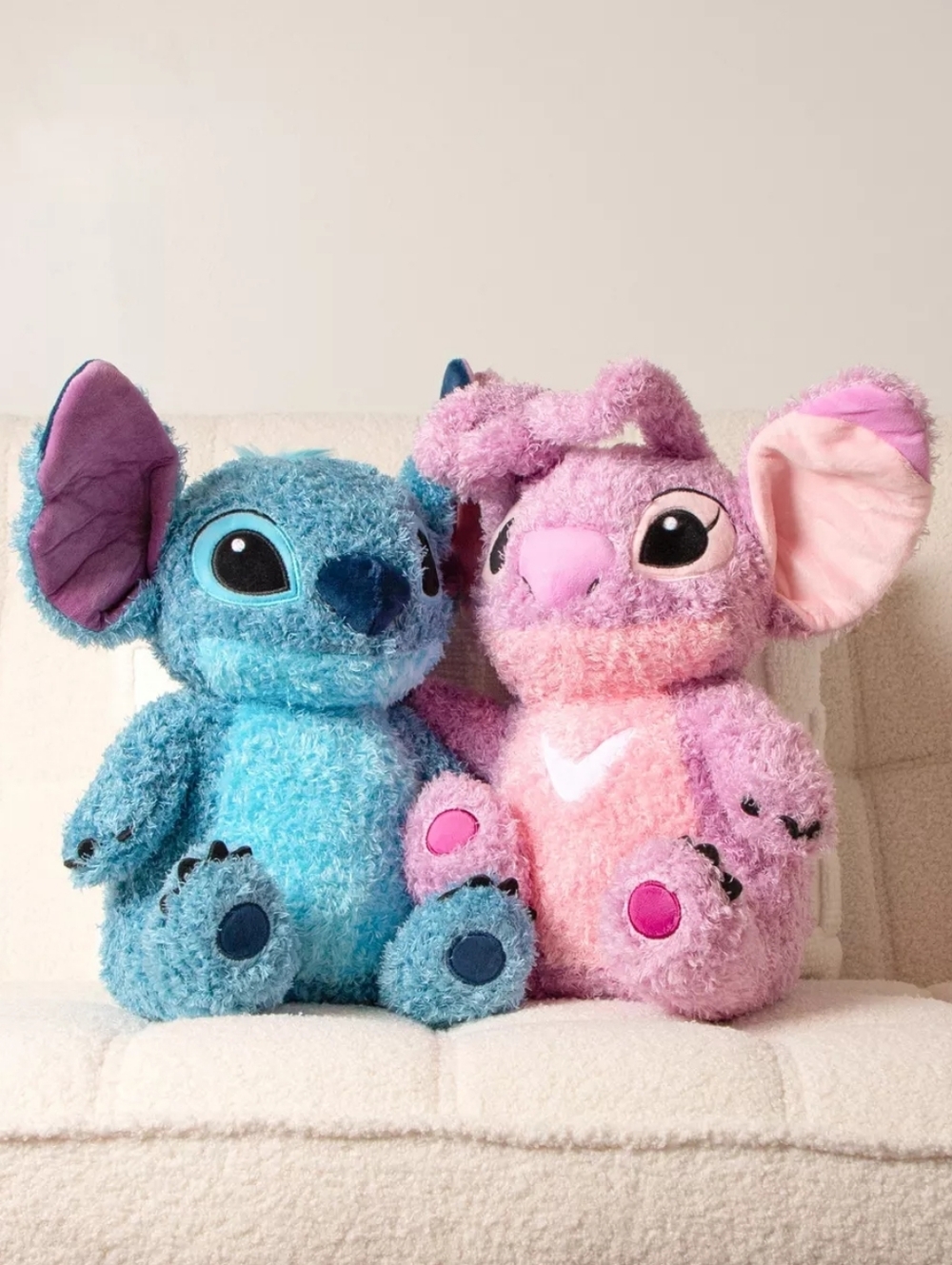 💛2/$40 Disney Stitch & Angel Plush Pillow Buddy Set Weighted Fuzzy Cuddle UWT